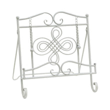 Load image into Gallery viewer, TRIPAR <BR>
Swirl Design Cookbook Stand <BR>
White <BR>