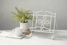 Load image into Gallery viewer, TRIPAR <BR>
Swirl Design Cookbook Stand <BR>
White <BR>