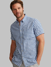 Load image into Gallery viewer, VEDONEIRE<BR>
Short Sleeve Linen Shirt<BR>
Check Multi, Stripe,Beabl, Monbl<BR>