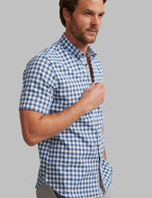 Load image into Gallery viewer, VEDONEIRE<BR>
Short Sleeve Linen Shirt<BR>
Check Multi, Stripe,Beabl, Monbl<BR>