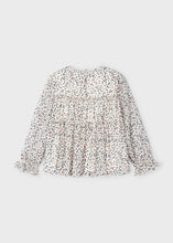 Load image into Gallery viewer, MAYORAL &lt;BR&gt;
Girl chiffon print blouse &lt;BR&gt;
Cream &lt;BR&gt;
