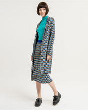 Load image into Gallery viewer, SURKANA &lt;BR&gt;
Printed knitted midi flared skirt &lt;BR&gt;
Blue Mix &lt;BR&gt;
