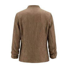 Load image into Gallery viewer, BIANCA <BR>
One buttoned Textured Jacket <BR>
Brown <BR>