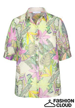 Load image into Gallery viewer, BIANCA <BR>
Short Sleeve Printed Blouse <BR>
Green Multi <BR>
