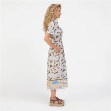 Load image into Gallery viewer, BIANCA <BR>
Selma dress <BR>
Blue/Brown <BR>