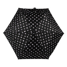 Load image into Gallery viewer, TOTES <BR>
Supermini, Stitched Dots Umbrella, 3 Section <BR>
Black & White <BR>