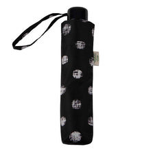Load image into Gallery viewer, TOTES <BR>
Supermini, Stitched Dots Umbrella, 3 Section <BR>
Black & White <BR>