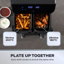 Load image into Gallery viewer, DAEWOO <BR>
9L Digital Double Drawer Air Fryer <BR>