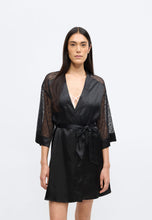 Load image into Gallery viewer, TRIUMPH <BR>
A Weekend to Remember, Satin Dressing Gown <BR>
Black or Peach <BR>