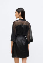 Load image into Gallery viewer, TRIUMPH <BR>
A Weekend to Remember, Satin Dressing Gown <BR>
Black or Peach <BR>