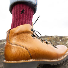 Load image into Gallery viewer, SWOLE PANDA SOCKS <br>
Men's Bamboo Boot socks<br>
Burgundy