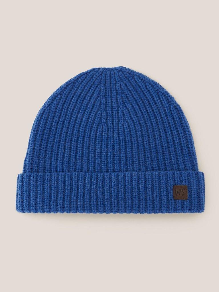 WHITE STUFF <BR>
Ribbed Wool Beanie <BR>
Blue or Plum <BR>