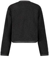 Load image into Gallery viewer, TAIFUN <BR>
Plush Chenille cardigan jacket <BR>
Black <BR>