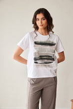 Load image into Gallery viewer, PERUZZI <BR> Brush Stroke T-Shirt <BR>White <BR>