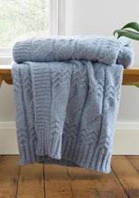 Load image into Gallery viewer, BIANCA <BR>
Cosy Soft Cable Knit Throw <BR>
Blue or Grey <BR>