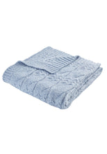Load image into Gallery viewer, BIANCA <BR>
Cosy Soft Cable Knit Throw <BR>
Blue or Grey <BR>