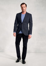 Load image into Gallery viewer, BROOK TAVERNER <BR>
Tailored Fit Carberry Navy Puppytooth Wool Blend Jacket <BR>
Navy <BR>
