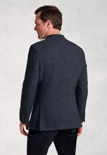 Load image into Gallery viewer, BROOK TAVERNER <BR>
Tailored Fit Carberry Navy Puppytooth Wool Blend Jacket <BR>
Navy <BR>