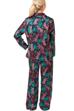 Load image into Gallery viewer, INDIGO SKY &lt;BR&gt;
Jungle Cheetah Print Revere Collar Pyjama Set &lt;BR&gt;
Navy or Raspberry Print &lt;BR&gt;
