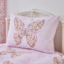 Load image into Gallery viewer, CATHERINE LANSFIELD <BR>
Enchanted Butterfly Reversible Duvet Cover Set with Pillowcase <BR>
Pink