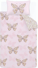 Load image into Gallery viewer, CATHERINE LANSFIELD <BR>
Enchanted Butterfly Reversible Duvet Cover Set with Pillowcase <BR>
Pink