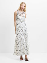 Load image into Gallery viewer, FRENCH CONNECTION <BR>
Emina Chiffon Polka Dot Maxi Dress <BR>
Cream with black spot <BR>