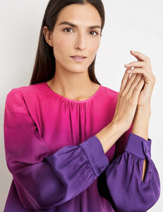 GERRY WEBER <BR>
Flowing blouse with colour graduation <BR>
Purple <BR>