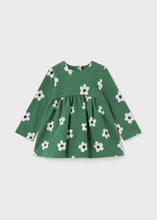 Load image into Gallery viewer, MAYORAL &lt;BR&gt;
Baby Girl Floral jersey dress &lt;BR&gt;
Green &lt;BR&gt;
