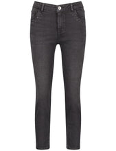 Load image into Gallery viewer, TAIFUN <BR>
7/8-length jeans in a slim fit with stud embellishment <BR>
Grey <BR>