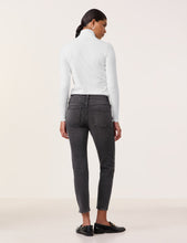 Load image into Gallery viewer, TAIFUN <BR>
7/8-length jeans in a slim fit with stud embellishment <BR>
Grey <BR>