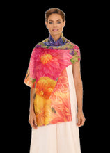 Load image into Gallery viewer, POWDER <BR>
Linen/Cotton Scarf <BR>
Bountiful Blooms <BR>