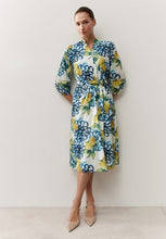 Load image into Gallery viewer, MORE & MORE <BR>
Lemon Print Dress <BR>
Lemon, Blue Mix <BR>
