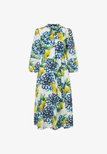 Load image into Gallery viewer, MORE & MORE <BR>
Lemon Print Dress <BR>
Lemon, Blue Mix <BR>