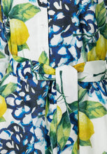 Load image into Gallery viewer, MORE & MORE <BR>
Lemon Print Dress <BR>
Lemon, Blue Mix <BR>