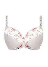 Load image into Gallery viewer, FANTASIE <BR>
Lillia Side Support Underwire BRa <BR>
White with coloured embroidery flowers<BR>