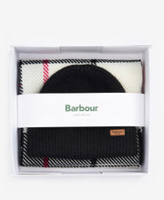 Load image into Gallery viewer, BARBOUR <BR>
Pendal hat & Scarf Boxed set <BR>
Pink, Monochrome <BR>