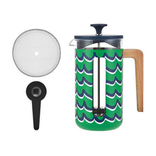 Load image into Gallery viewer, LA CAFETIERE <BR>
8 Cup 1L Stainless Steel Cafetiere <BR>
Cyan Tides <BR>