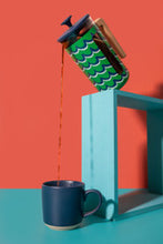Load image into Gallery viewer, LA CAFETIERE <BR>
8 Cup 1L Stainless Steel Cafetiere <BR>
Cyan Tides <BR>