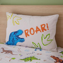Load image into Gallery viewer, CATHERINE CLANSFIELD <BR>
Prehistoric Dinosaurs Reversible Duvet Cover Set <BR>
Natural <BR>