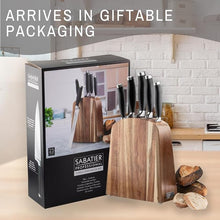 Load image into Gallery viewer, TAYLORS EYE WITNESS <BR>
5pc Acacia Wood Knife Block <BR>