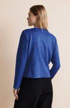 Load image into Gallery viewer, STREET ONE<BR>
Velour Jacket<BR>
Blue<BR>