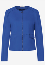 Load image into Gallery viewer, STREET ONE<BR>
Velour Jacket<BR>
Blue<BR>
