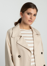 Load image into Gallery viewer, MORE AND MORE&lt;BR&gt;
Short Trench Jacket&lt;BR&gt;
Almond&lt;BR&gt;
