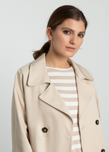 Load image into Gallery viewer, MORE AND MORE<BR>
Short Trench Jacket<BR>
Almond<BR>