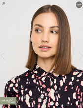 Load image into Gallery viewer, TAIFUN<BR>
Fitted Shirt Blouse With Print<BR>
Multi<BR>