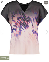 Load image into Gallery viewer, TAIFUN<BR>
Blouse with V neck line<BR>
Grey<BR>