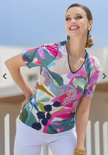 Load image into Gallery viewer, DOLCEZZA&lt;BR&gt;
&quot;Rumba&quot; Jersey Top&lt;BR&gt;
Floral&lt;BR&gt;
