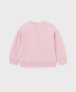 MAYORAL<BR>
Baby Floral Sweatshirt<BR>
Pink<BR>