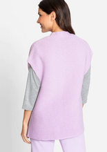 Load image into Gallery viewer, OLSEN<BR>
Cotton Blend Sleeveless Cardigan<BR>
Lilac<BR>