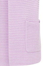 Load image into Gallery viewer, OLSEN<BR>
Cotton Blend Sleeveless Cardigan<BR>
Lilac<BR>